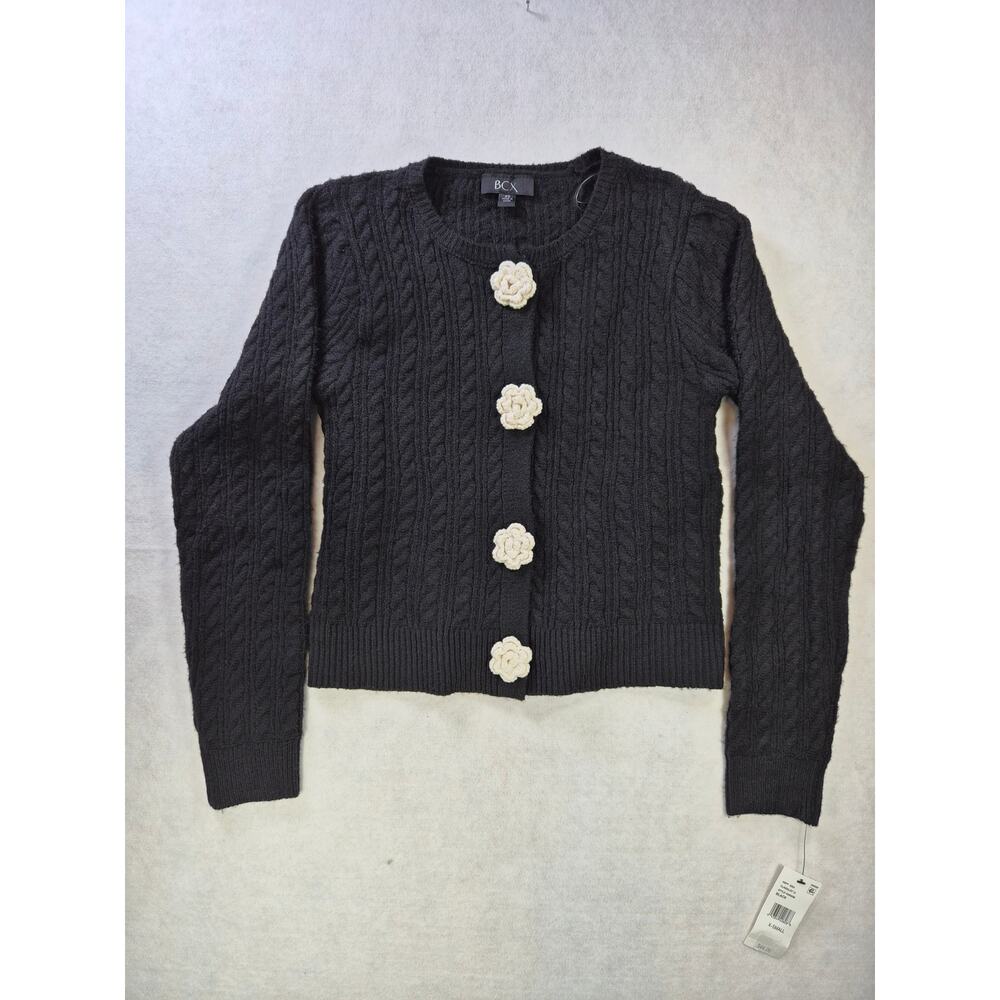 Cottagecore Cable Knit Feminine Cardigan Camilla crochet  sz XS #2181